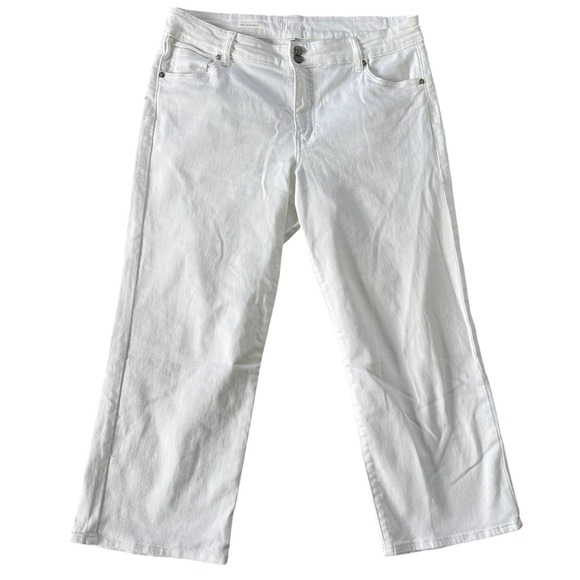 Kut From the Kloth Lucy High Rise Wide Leg Jeans Sz 14W White Denim Chic Casual - Picture 1 of 9